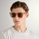 MODERN D-FRAME BLONDE BROWN MONO POLARISED
