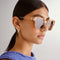 MODERN D-FRAME BLONDE BROWN MONO POLARISED