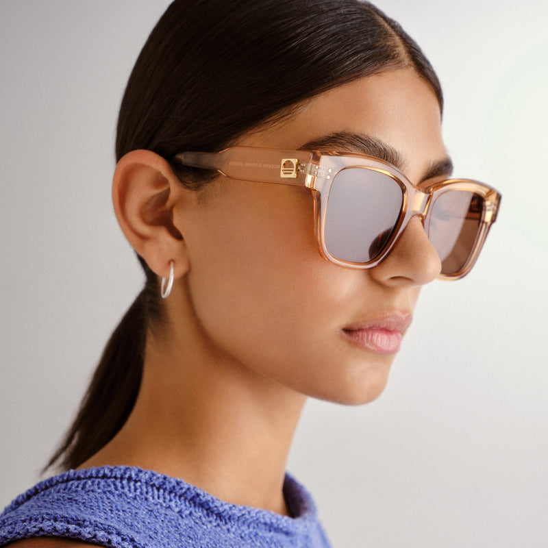 MODERN D-FRAME BLONDE BROWN MONO POLARISED
