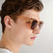 MODERN D-FRAME BLONDE BROWN MONO POLARISED