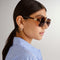 RETRO SQUARE DARK TORT BROWN MONO POLARISED