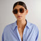 RETRO SQUARE BLUSH BROWN MONO POLARISED