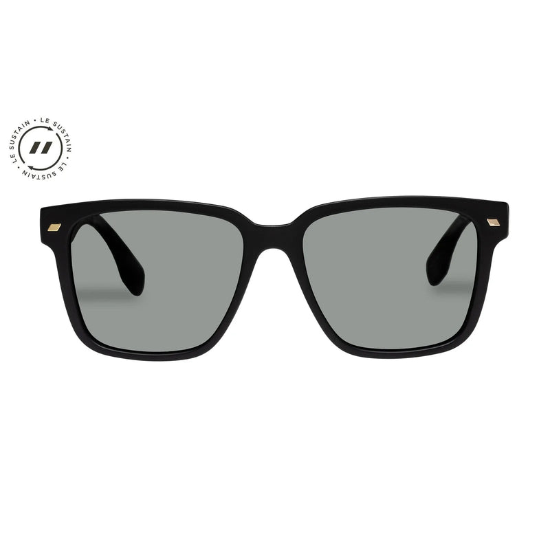 MR BOMPLASTIC MATTE BLACK - GREEN MONO POLARIZED